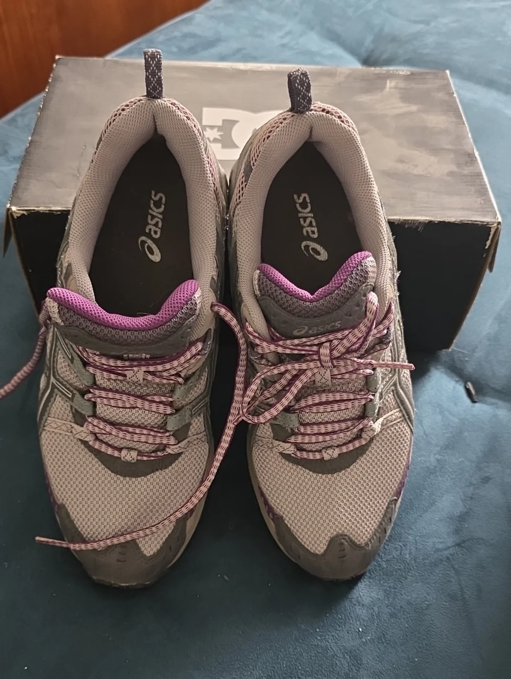 ASICS Gray and Purple Women's Athletic Trainers